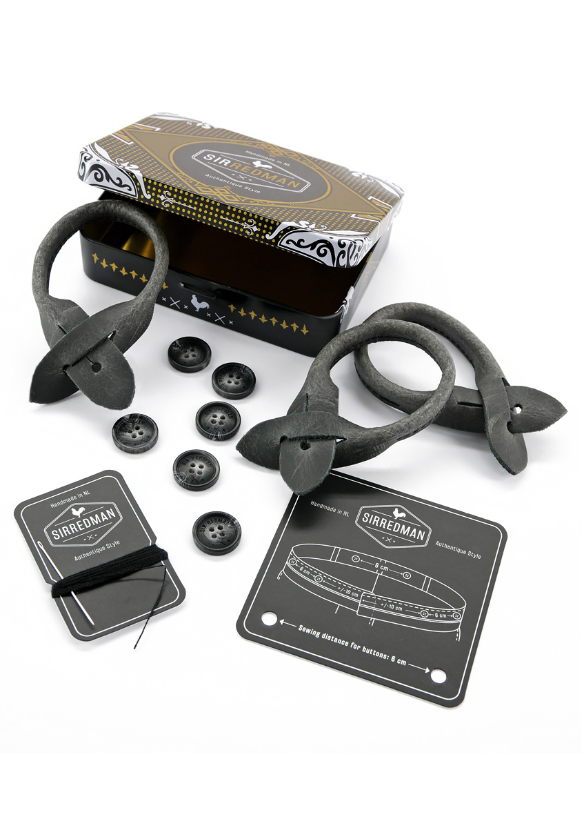 Hosenträger Denim Urban grau