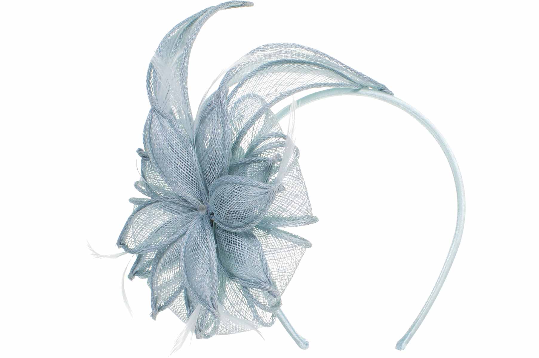 Sinamay Fascinator hellblau One Size