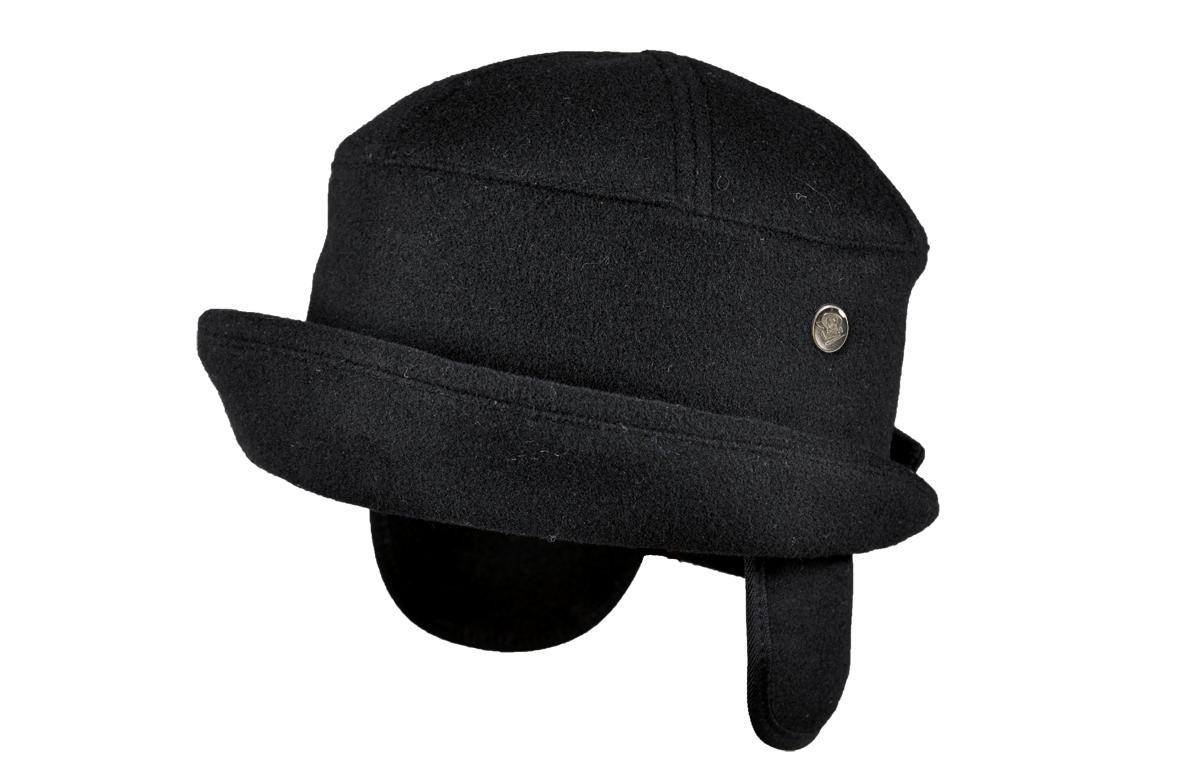 Damenhut uni Edel Velour - Klett + Klappe Camel M-56/57