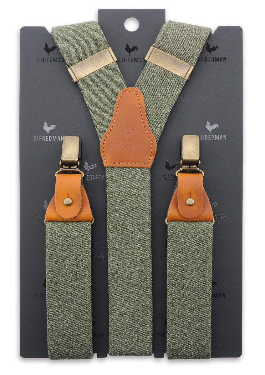 Hosenträger Denim Urban grün
