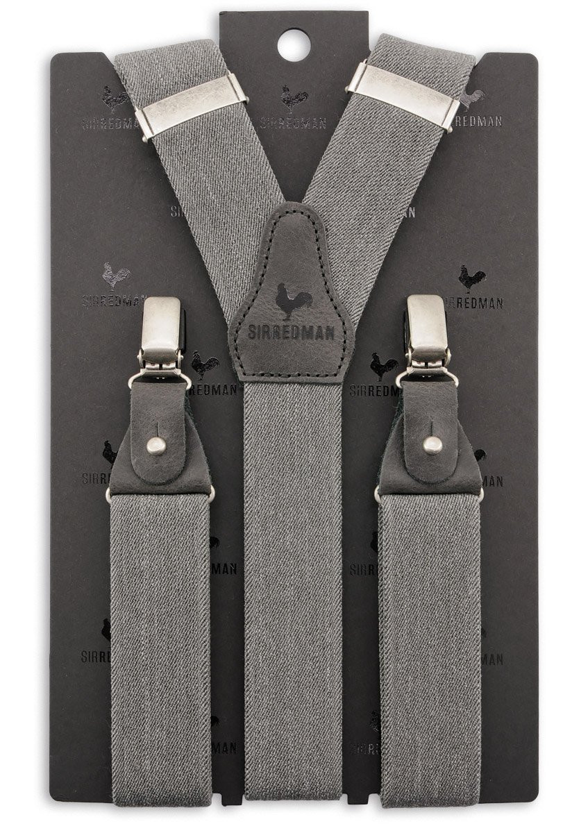 Hosenträger Denim Urban grau