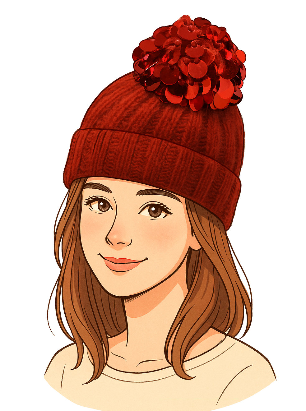 Strickmütze m Pailletten