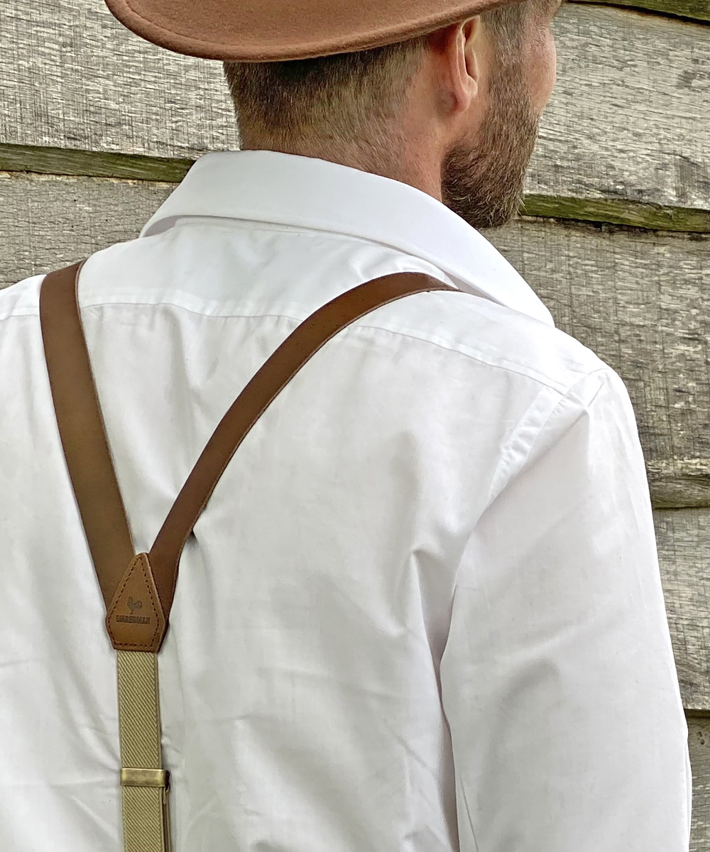 Hosenträger Leder braun