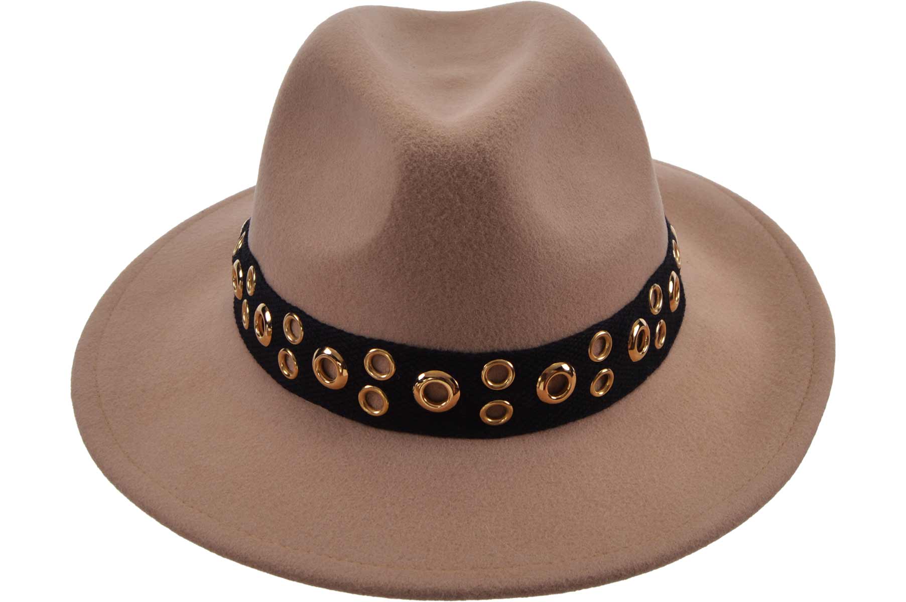Fedora Ösen-Band Camel one size