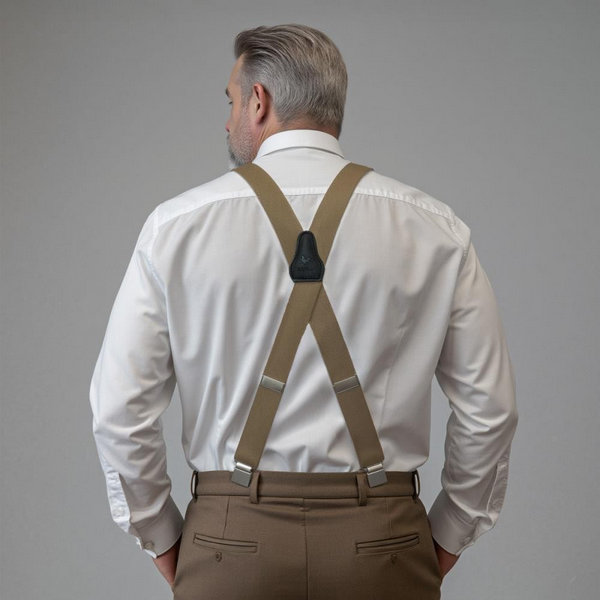 XL Hosenträger taupe