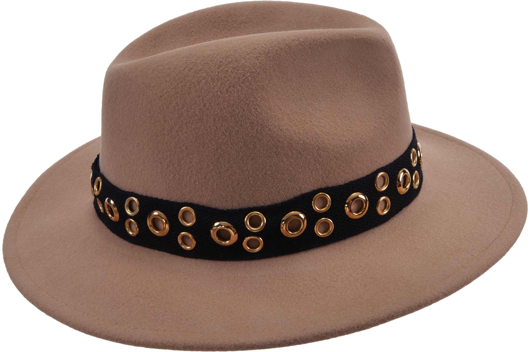 Fedora Ösen-Band Camel one size