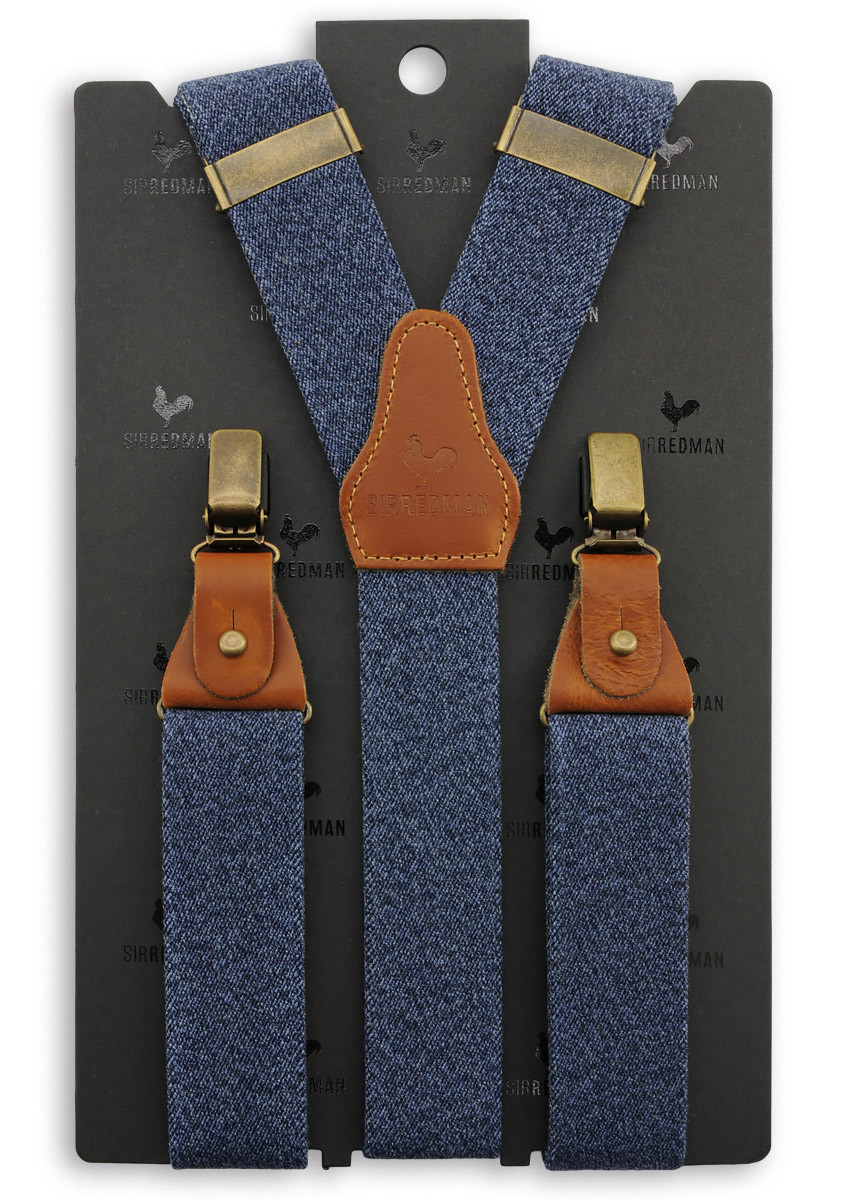 Hosenträger Denim Urban blau