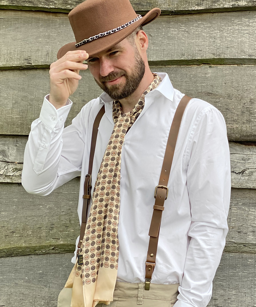 Hosenträger Leder braun