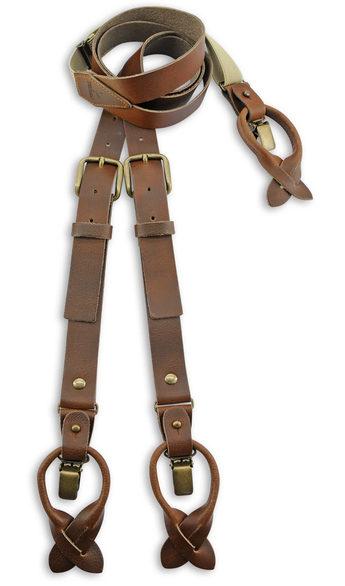 Hosenträger Leder braun