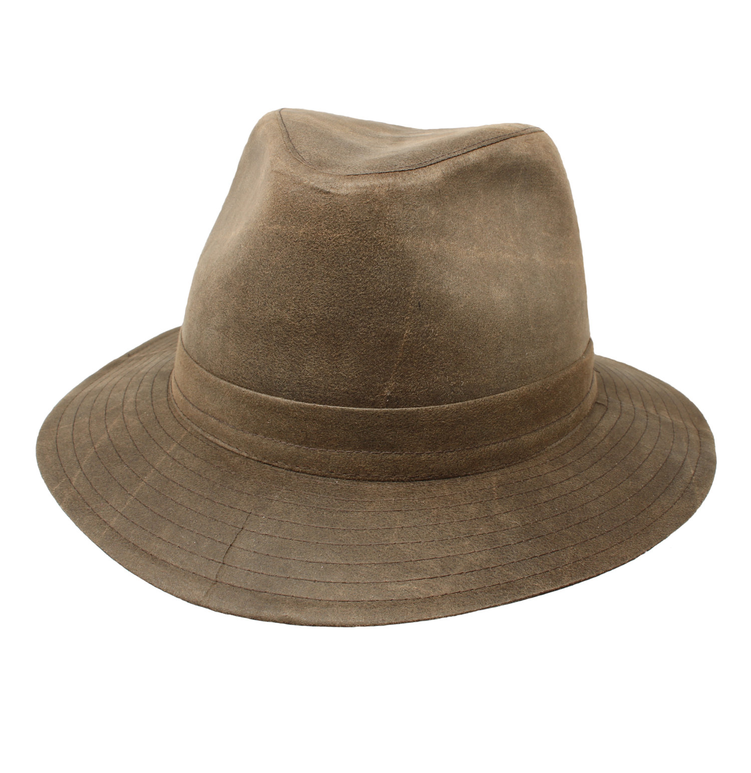 Stoffhut Wax Cotton XL Braun