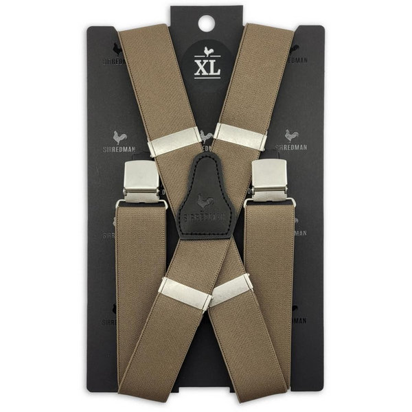 XL Hosenträger taupe