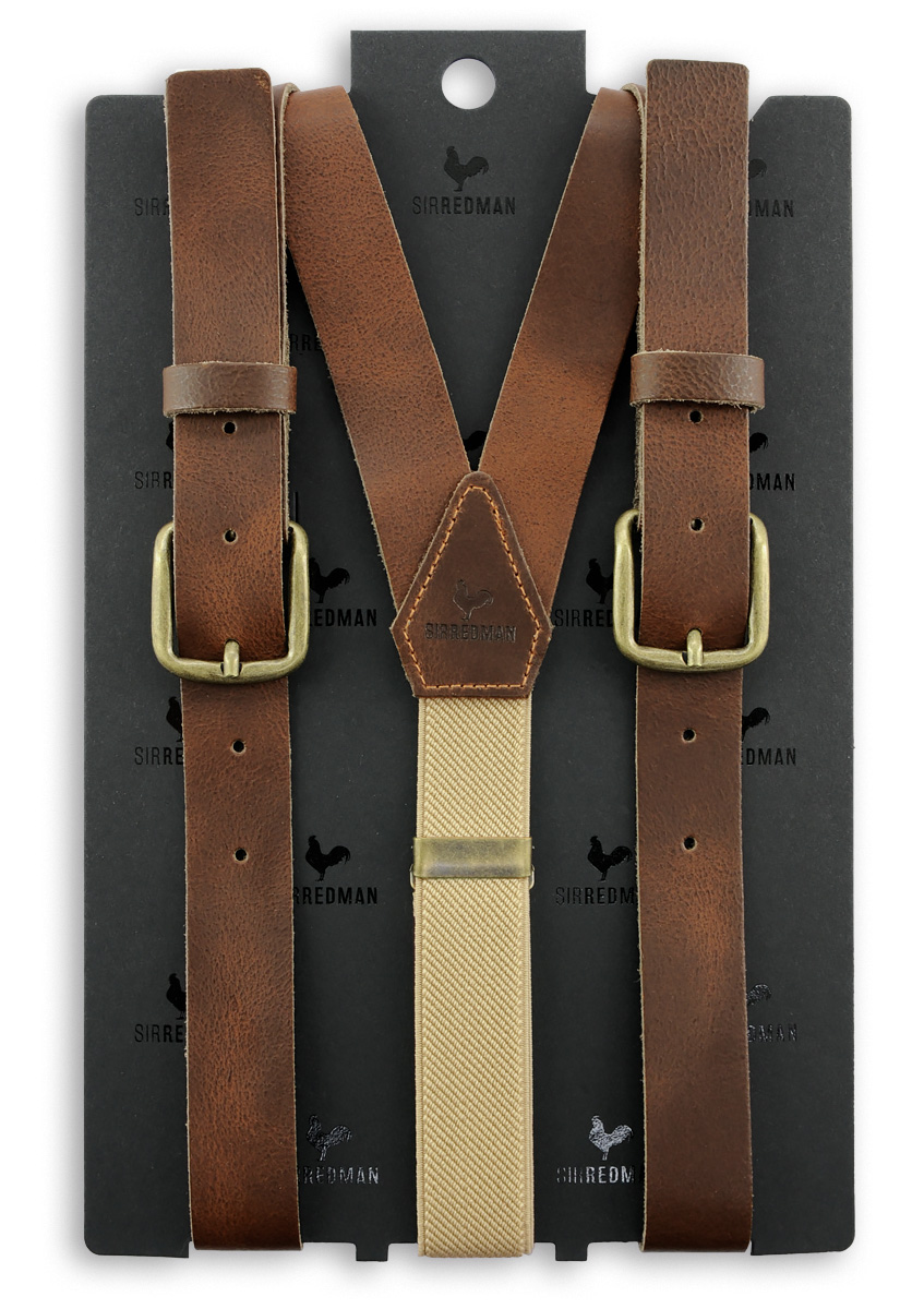 Hosenträger Leder braun