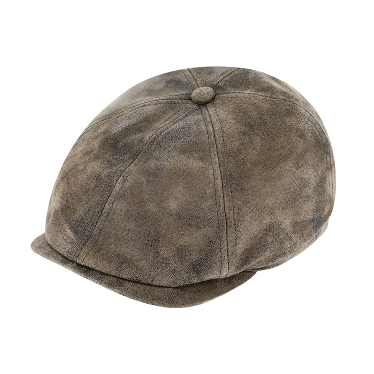6-Panel Cap Leder 63 XXL Taupe